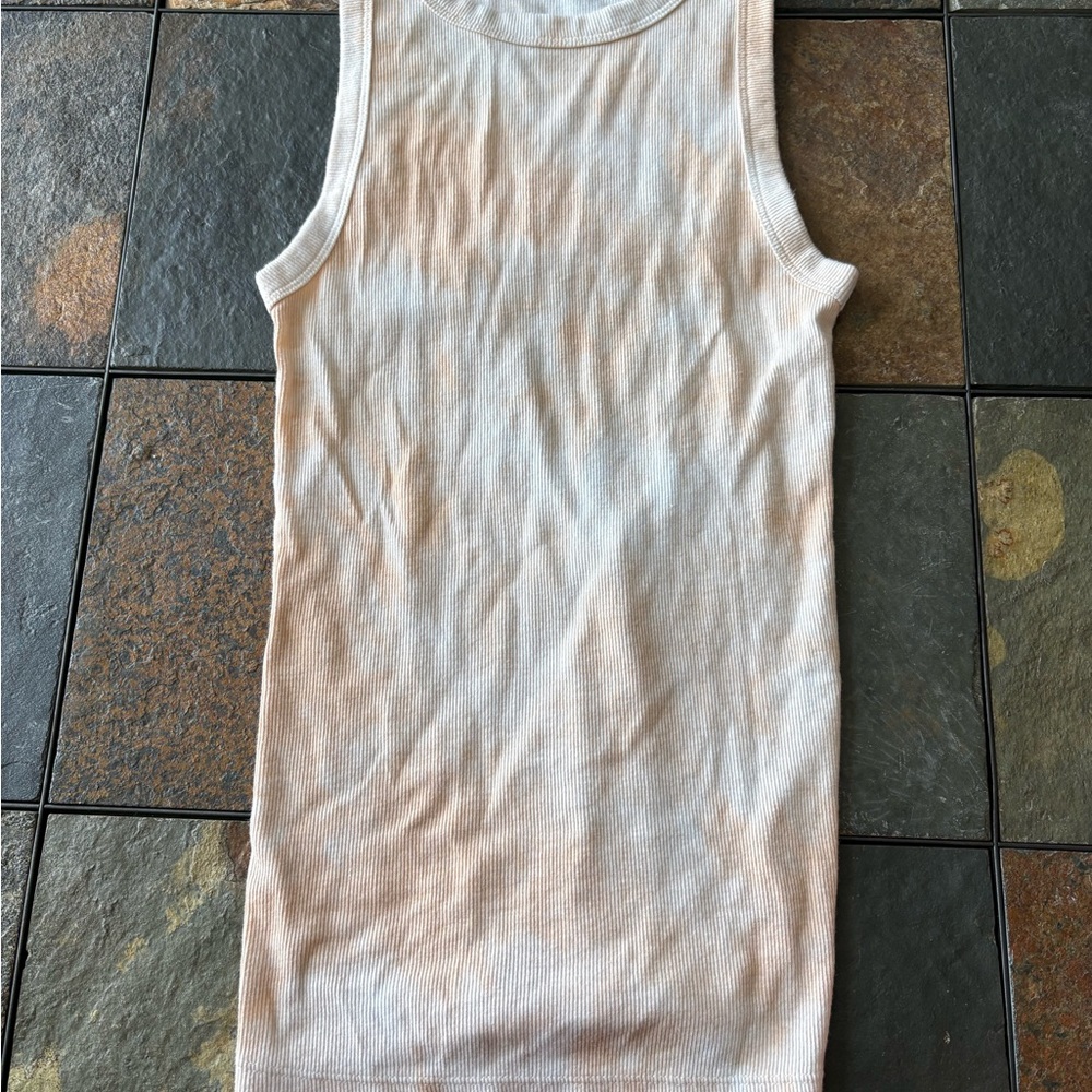 a new day Ribbed Tank Top - Light Beige